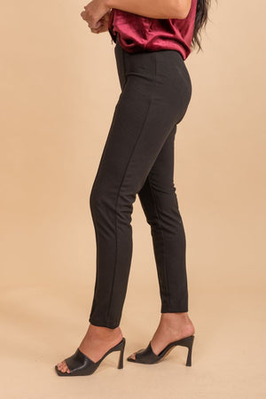 black outward seam long pant