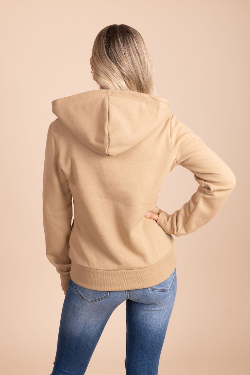 light brown hoodie