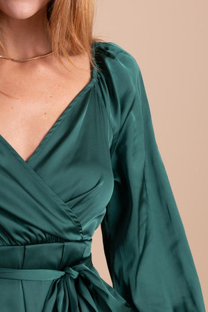 women's boutique long puff sleeve maxi dress