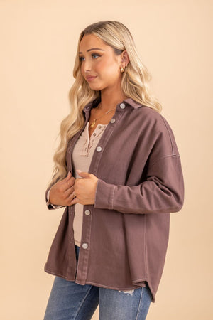 Womans button up high quality fall jacket