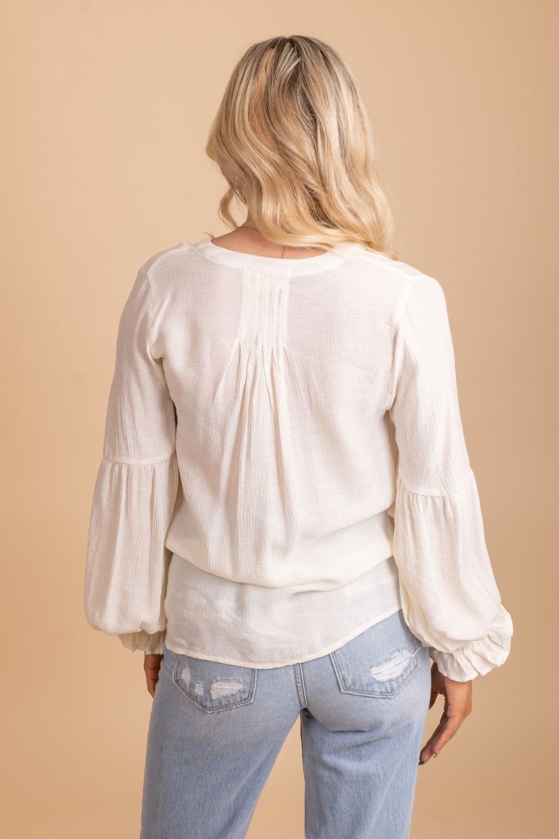 white loose fit high quality top