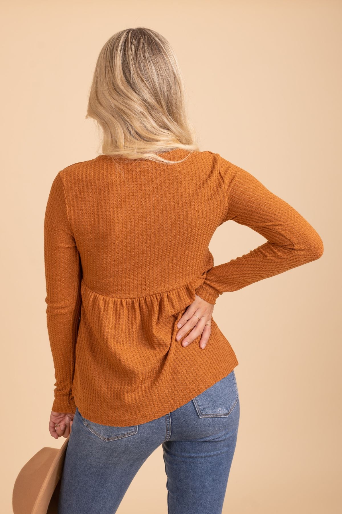Light sweater orange top