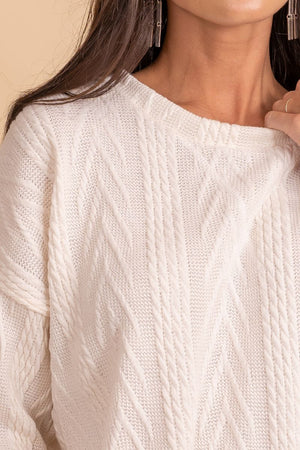 off white high quality textured long sleeve top