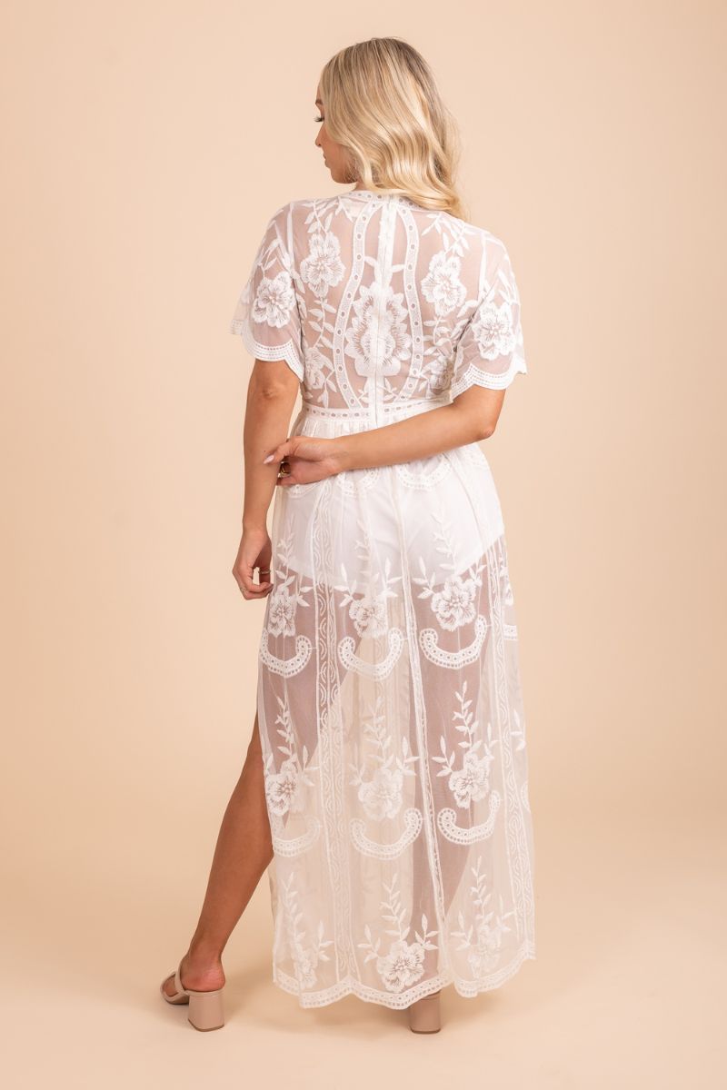 White hotsell maxi romper