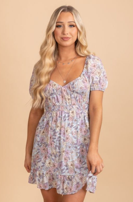 Searching The World Floral Mini Dress