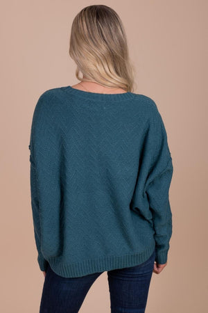 women's textured pullover sweater for the holidays