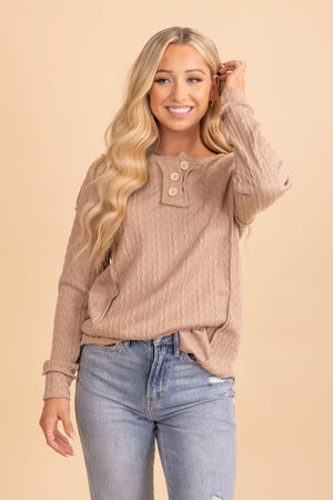 light brown high quality knit sweater