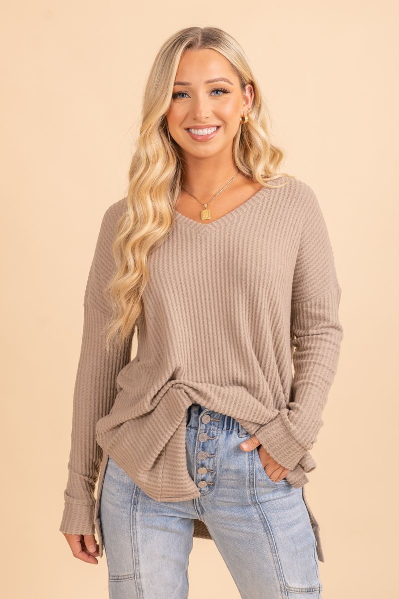 womans v neck long sleeve oversized sweater 