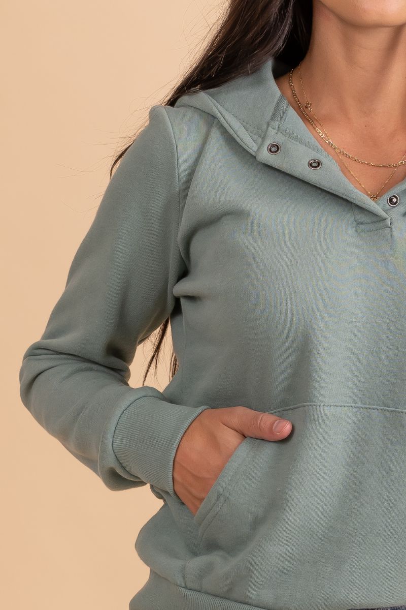partly button up hoodie