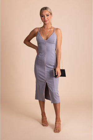 women's boutique casual button summer midi dress
