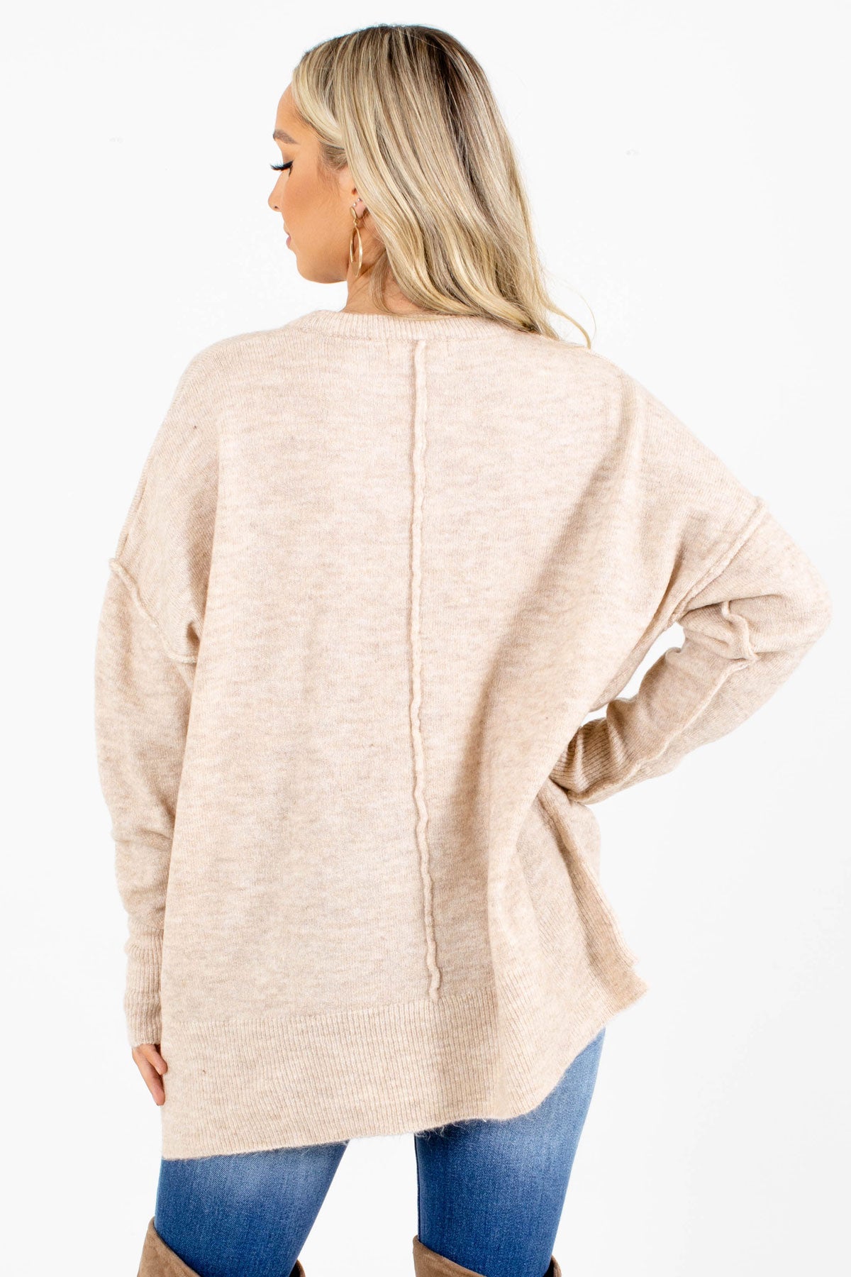 Women's Beige Fall and Winter Boutique Clothing