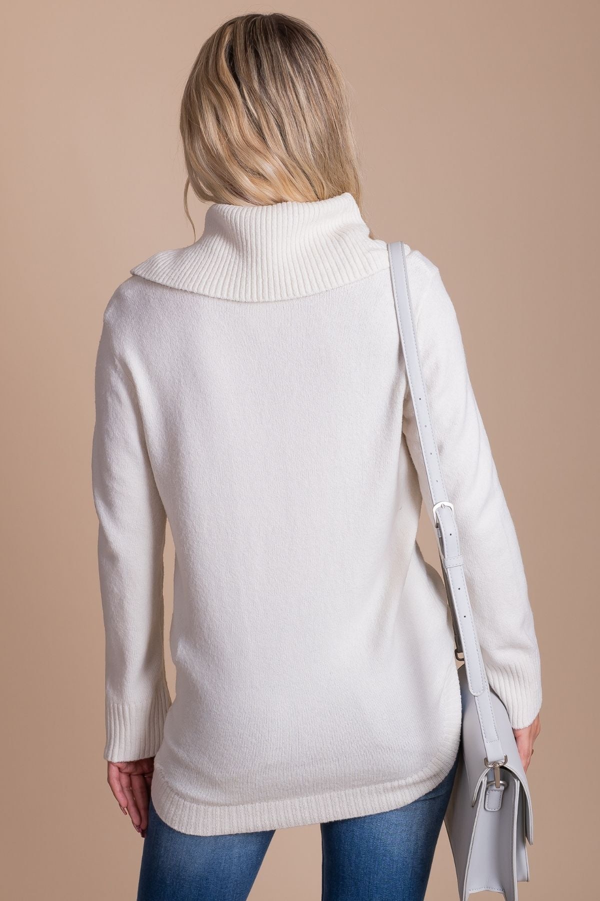 Women's White Knit Boutique Sweater
