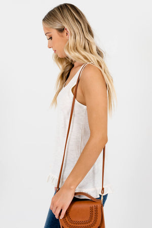 Cream Cute and Comfortable Boutique Tank Tops for Women
