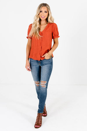 Women's Rust Orange Fall and Winter Boutique Clothing