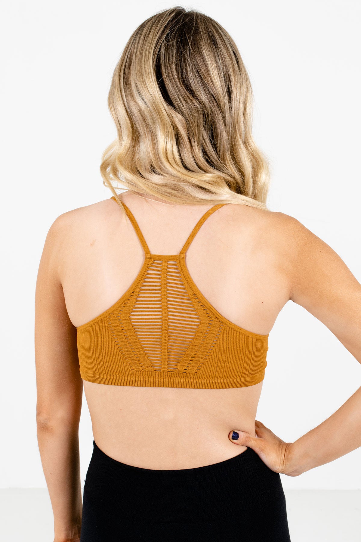 Women’s Rust Orange Unique Cutout Detailed Boutique Bralette