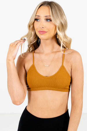 Rust Orange High-Quality Stretchy Material Boutique Bralettes for Women