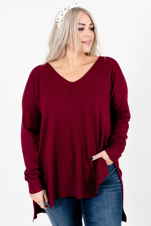 Women’s Burgundy Cozy and Warm Boutique Clothing