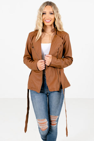 Women's Brown Warm and Cozy Boutique Jackets