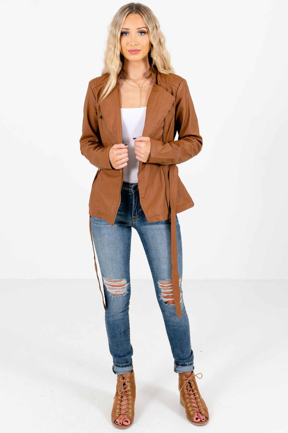 Brown Cute and Comfortable Boutique Jackets for Women