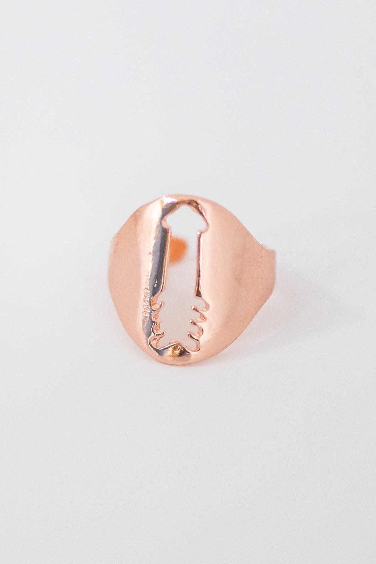 Women's Rose Gold Ring with Arrow Cut-Out
