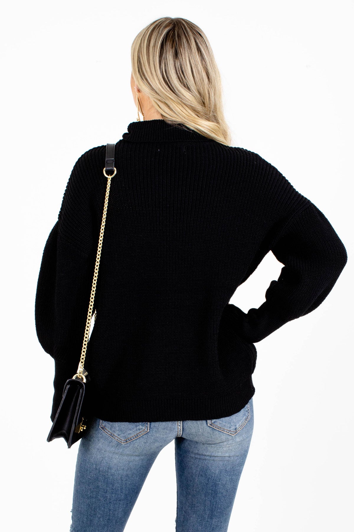 Women's Black Business Casual Boutique Sweater