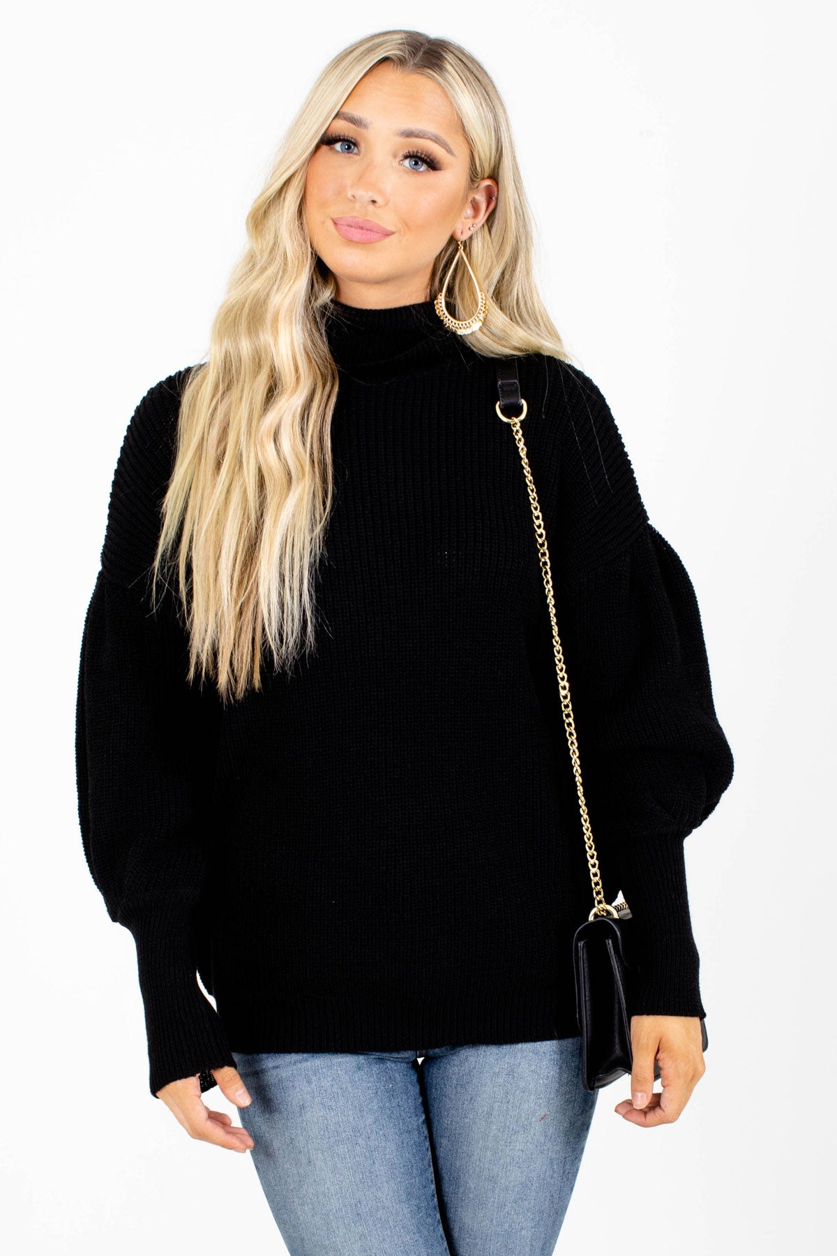Black Cute and Comfortable Boutique Sweaters for Women