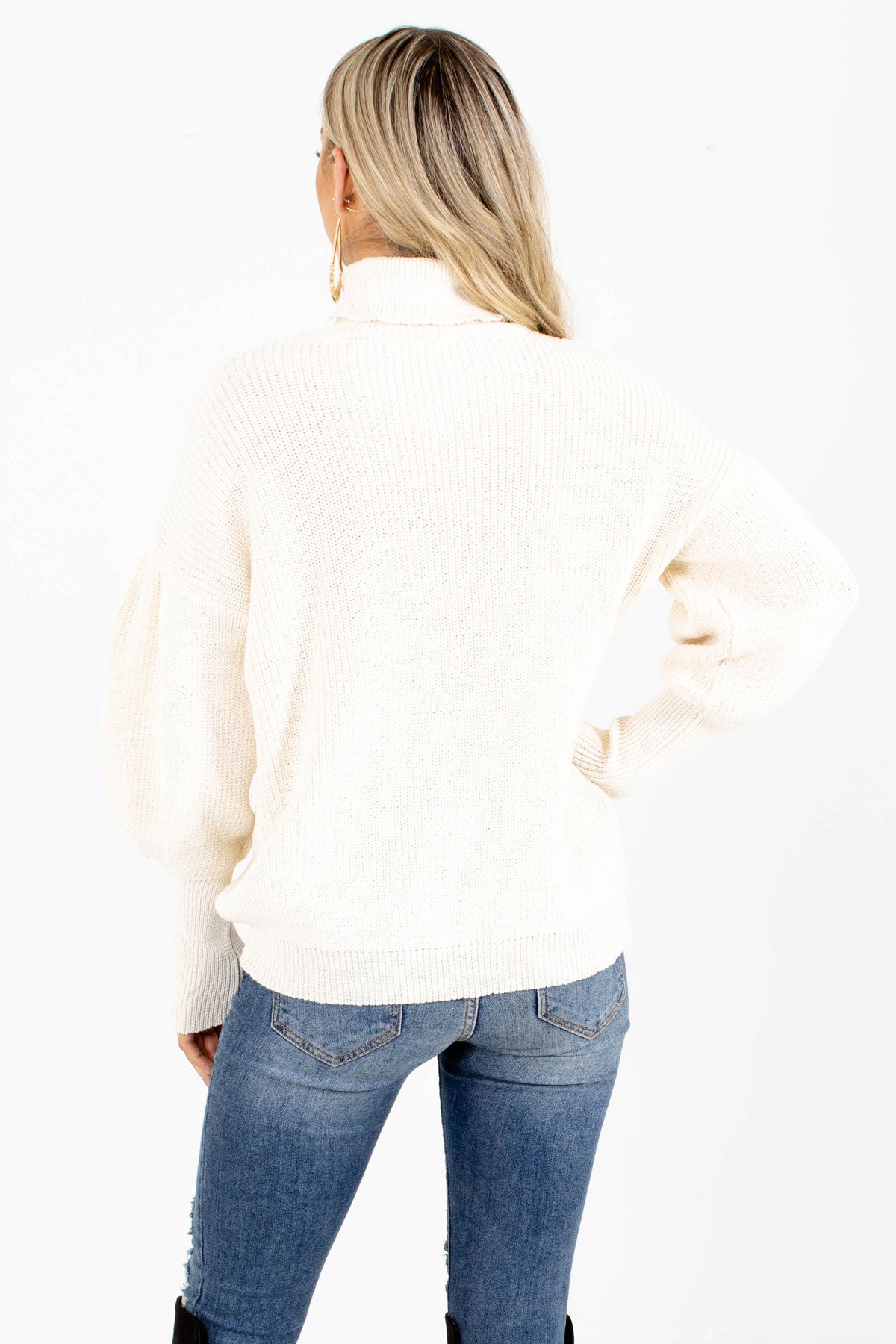 Cream Cute and Comfortable Boutique Sweaters for Women