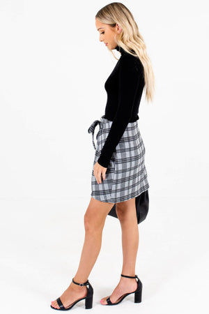 Gray Plaid Business Casual Boutique Clothing for Women
