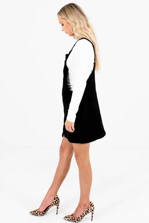 Black Boutique Mini Dresses with Pockets for Women