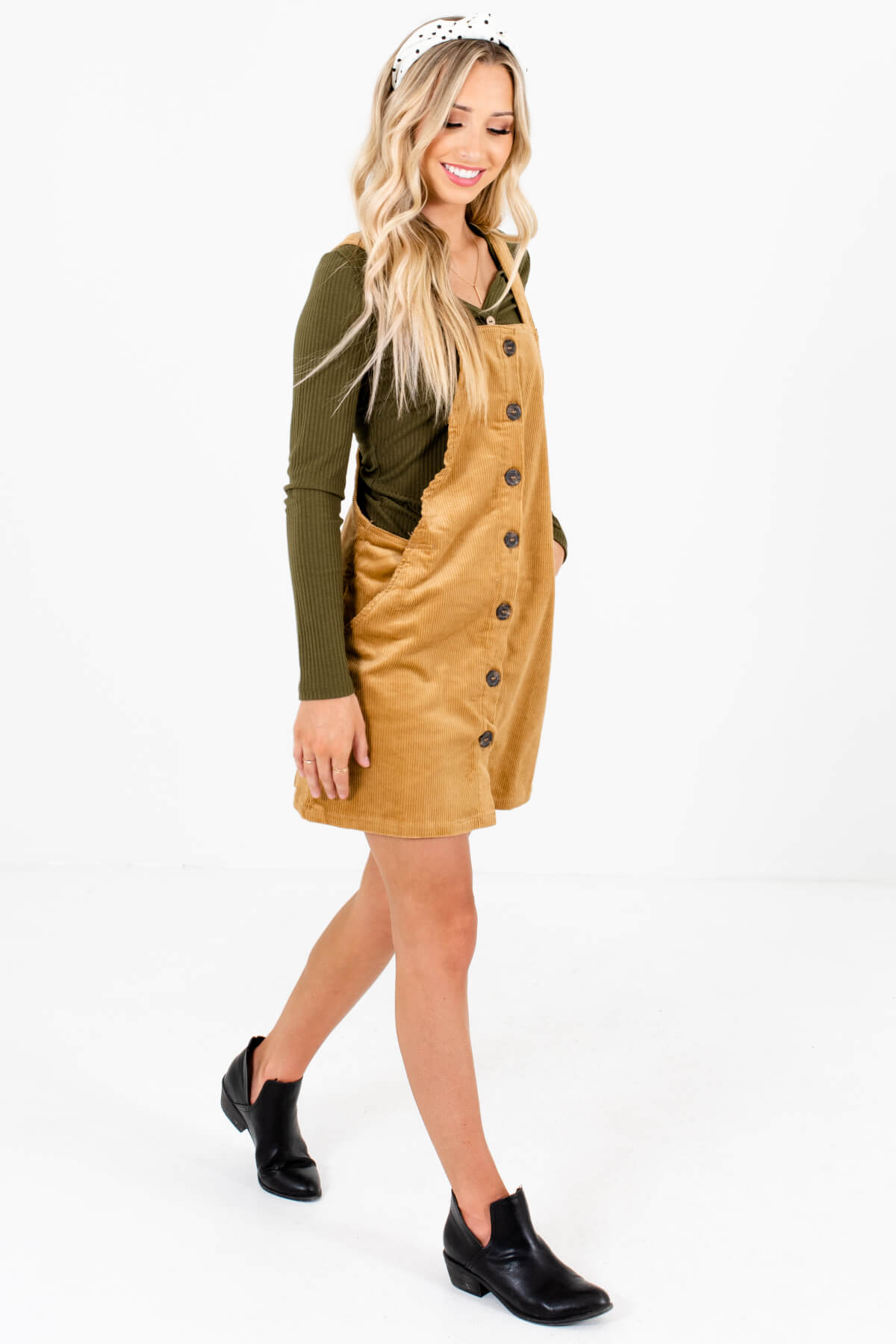 Camel Brown Cute and Comfortable Boutique Mini Dresses for Women