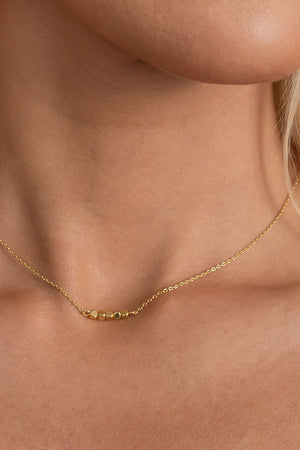 Circle Bar Necklace - Gold