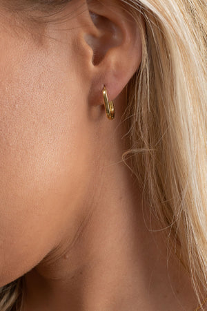 women's boutique oval hoop earrings