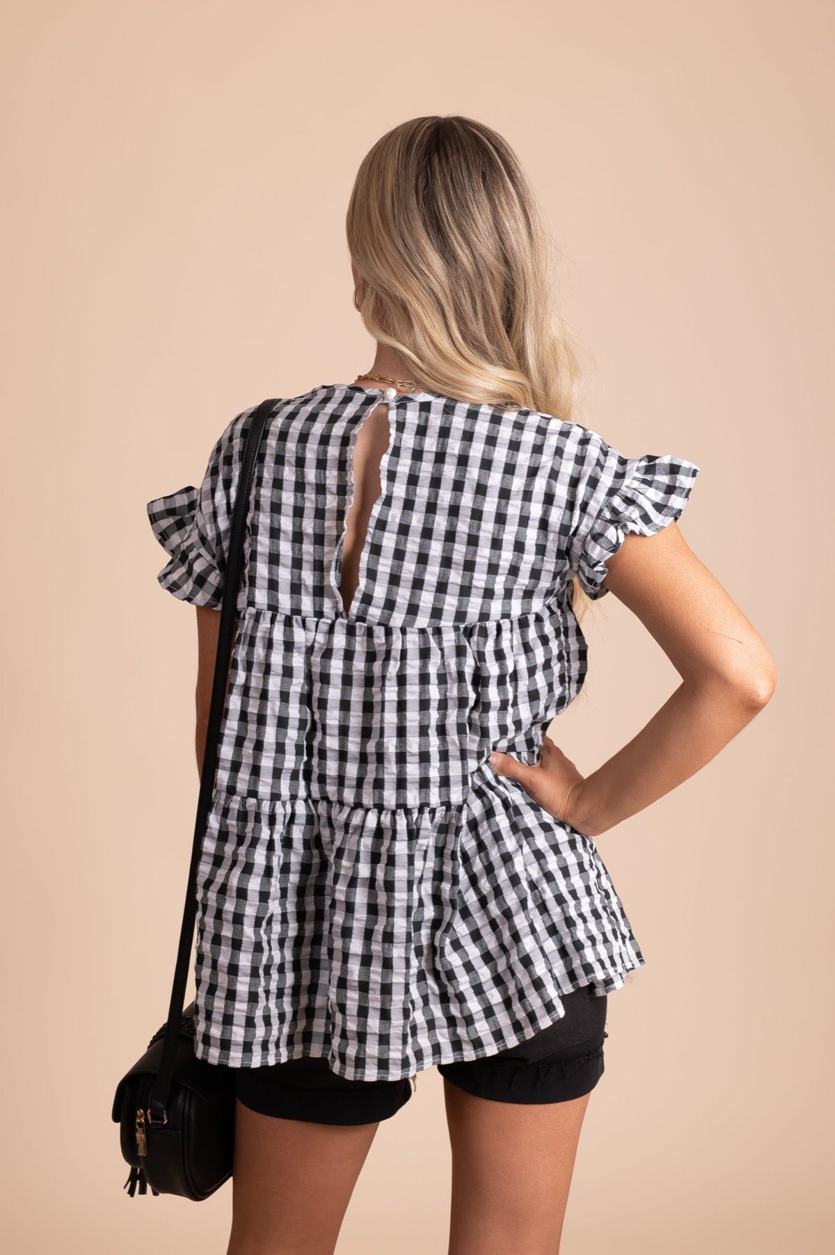 Alaroo Black Womens Tops Crewneck Dressy Peplum Babydoll Long Sleeve Tunics  XL - ShopStyle