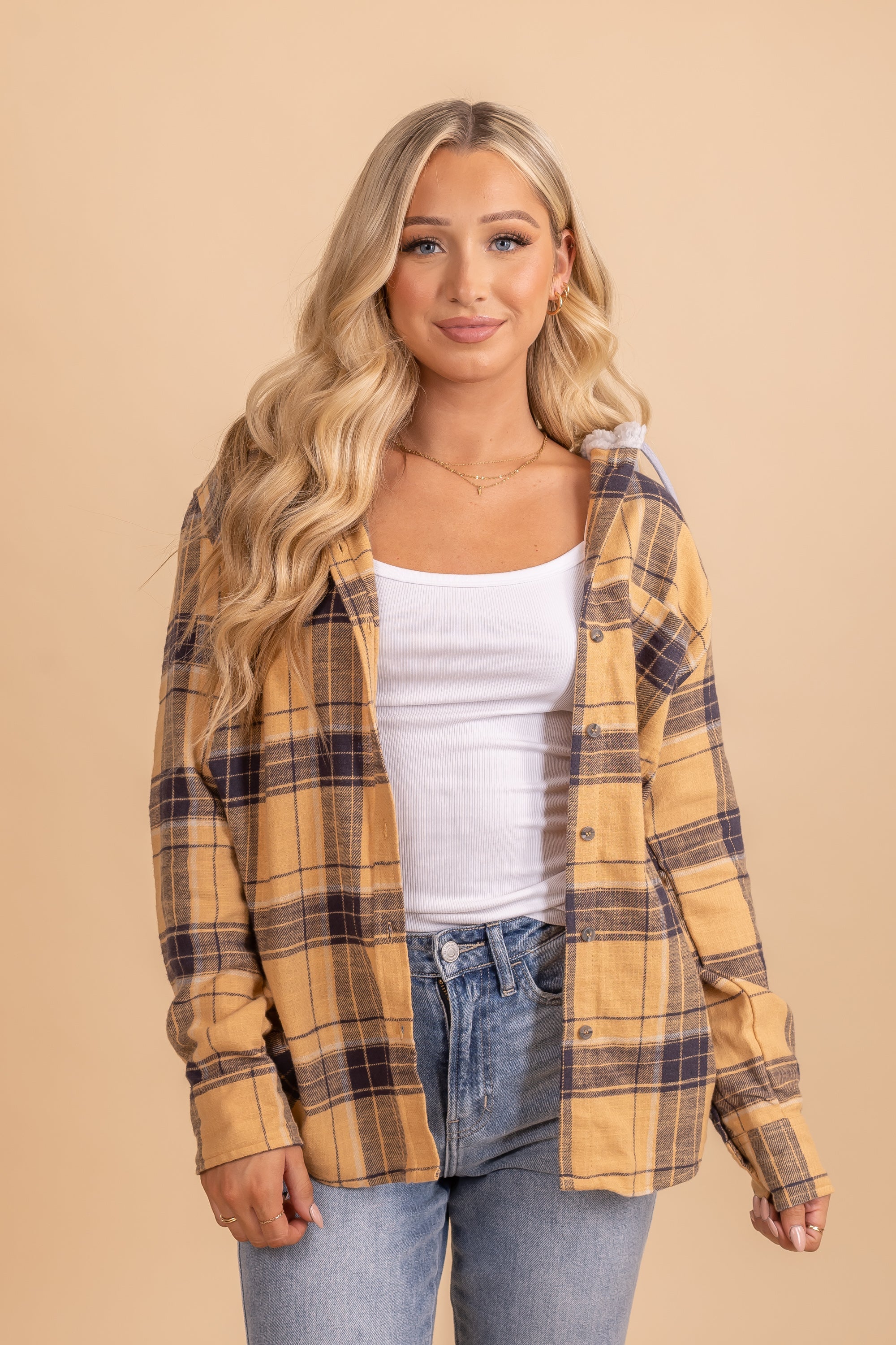 Thinking Ahead Hooded Flannel Shirt