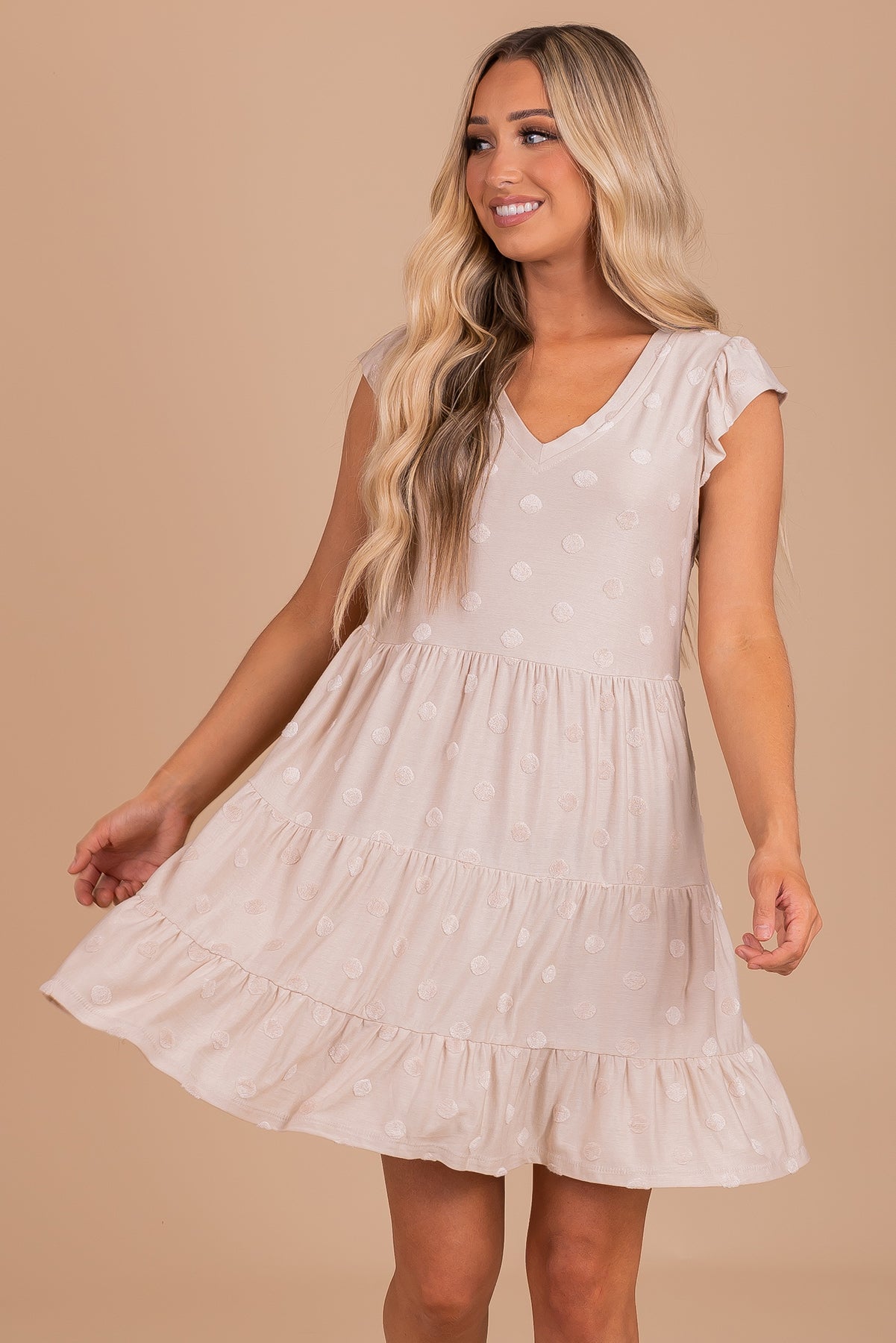 Women's Mini Dress with Polka Dots