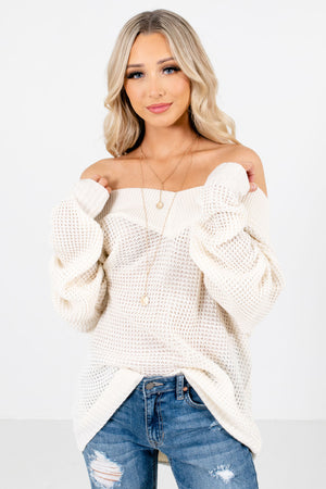 Women's Cream Layering Boutique Knit Sweater