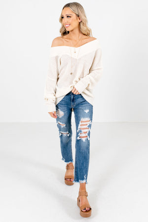 Women's Cream Spring and Summertime Boutique Clothing