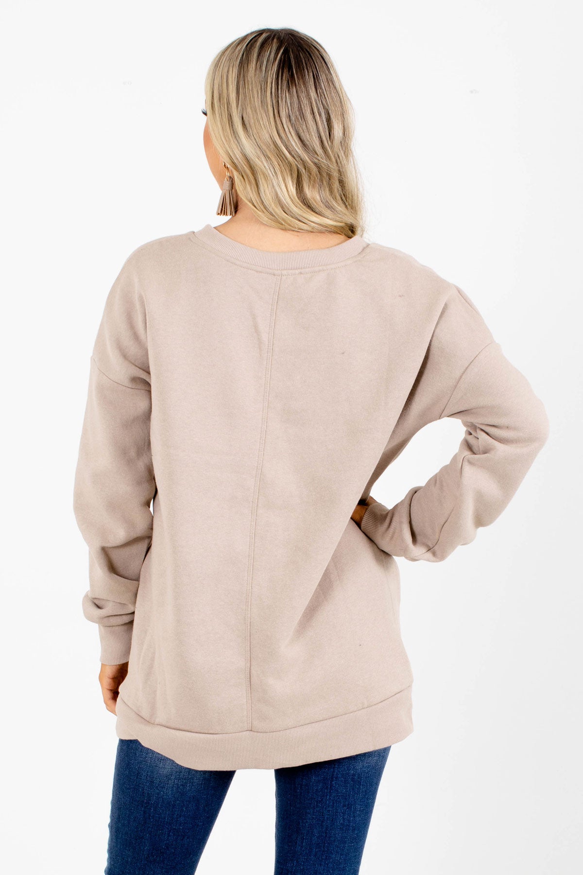 Women's Tan Pullover Boutique Sweater