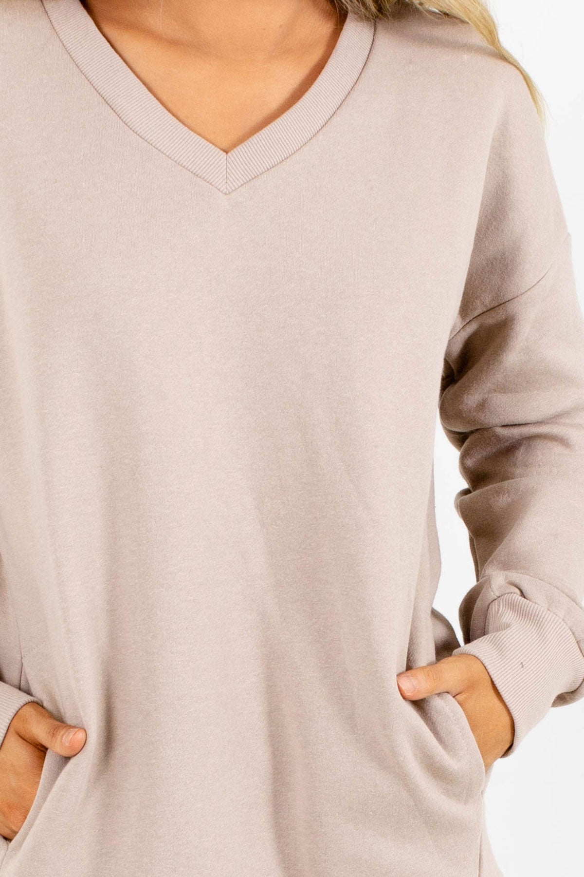 Affordable Women's Boutique Tan Pullover