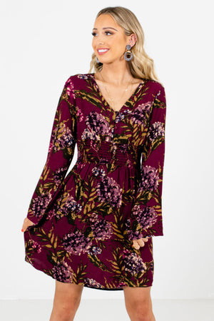 Women’s Purple Flowy Silhouette Boutique Mini Dress