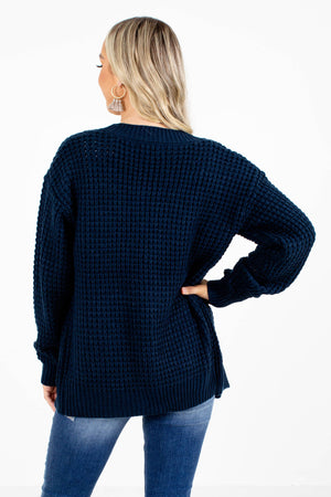 Women's Navy Cute and Comfortable Boutique Cardigan
