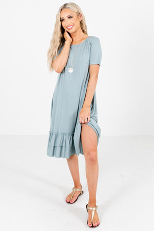 Green Cute and Comfortable Boutique Knee-Length Dresses for Women