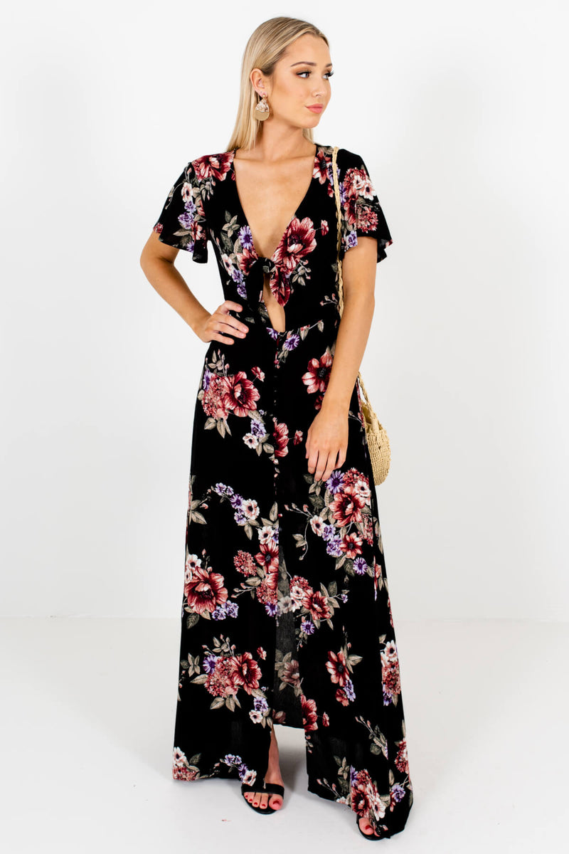 Beauty Abound Black Floral Maxi Dress