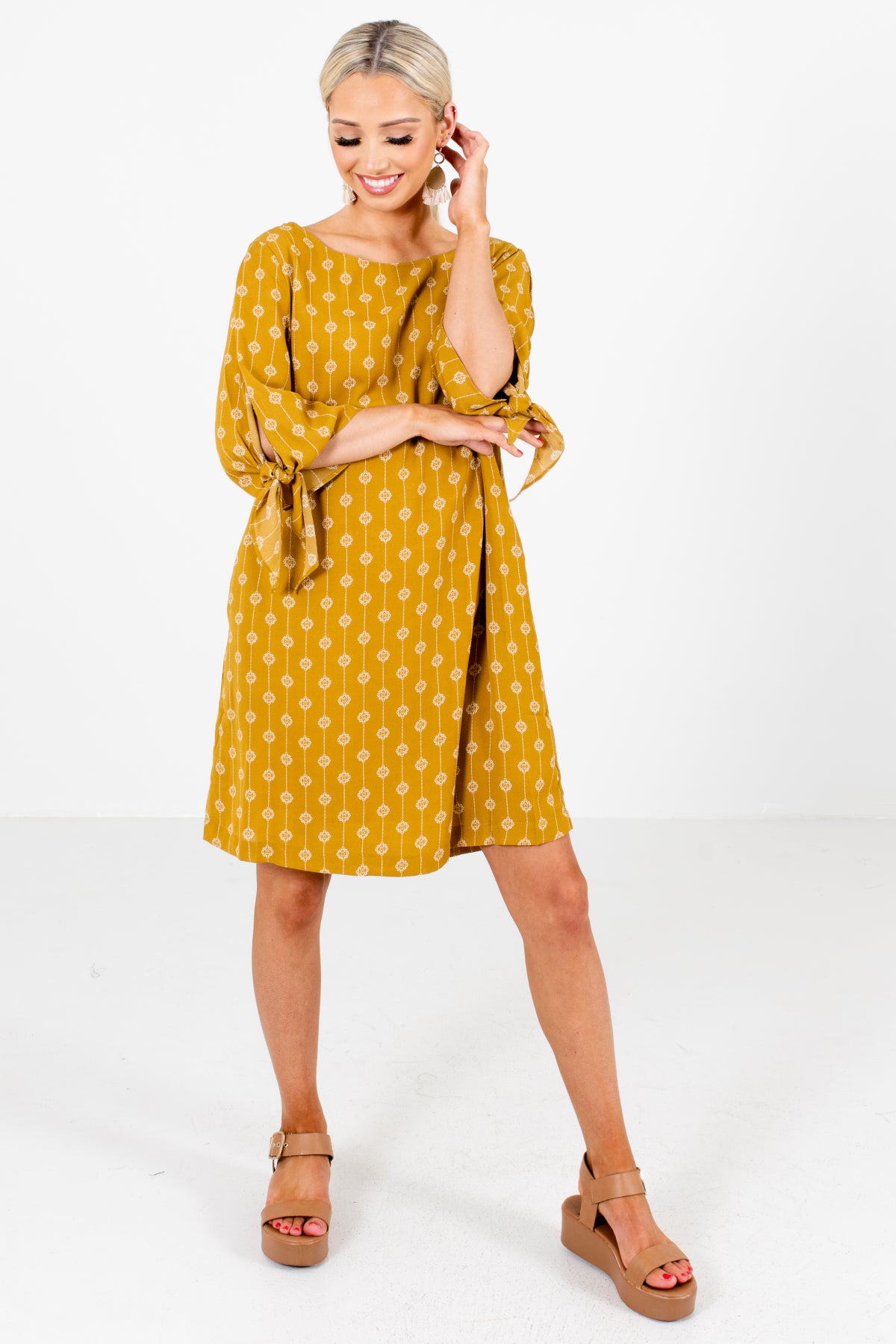 Women's Mustard Spring and Summertime Boutique Clothing