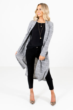 Gray Cute and Comfortable Boutique Cardigans for Women