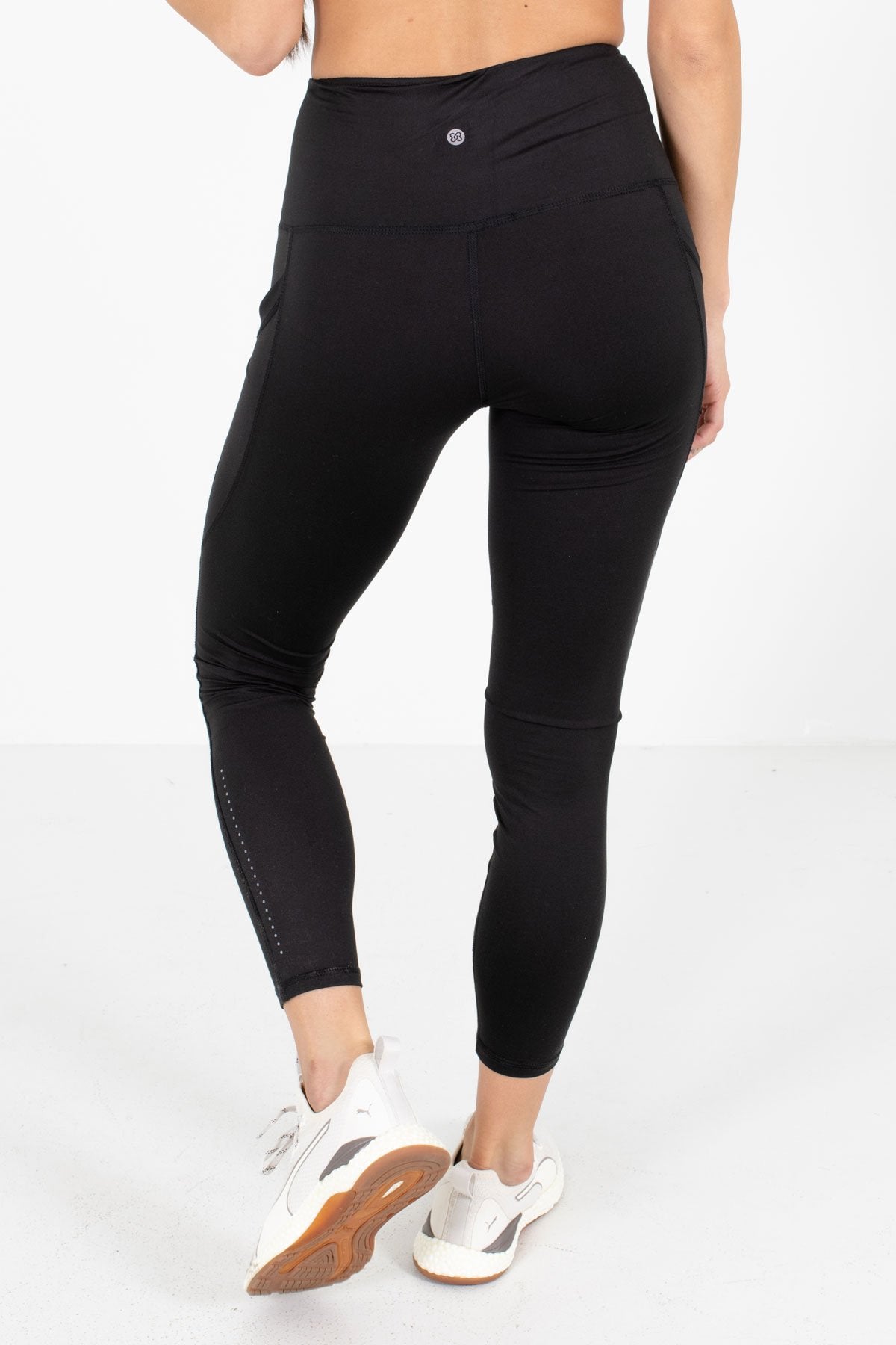 Women's Black Active Boutique Leggings with Side Pockets