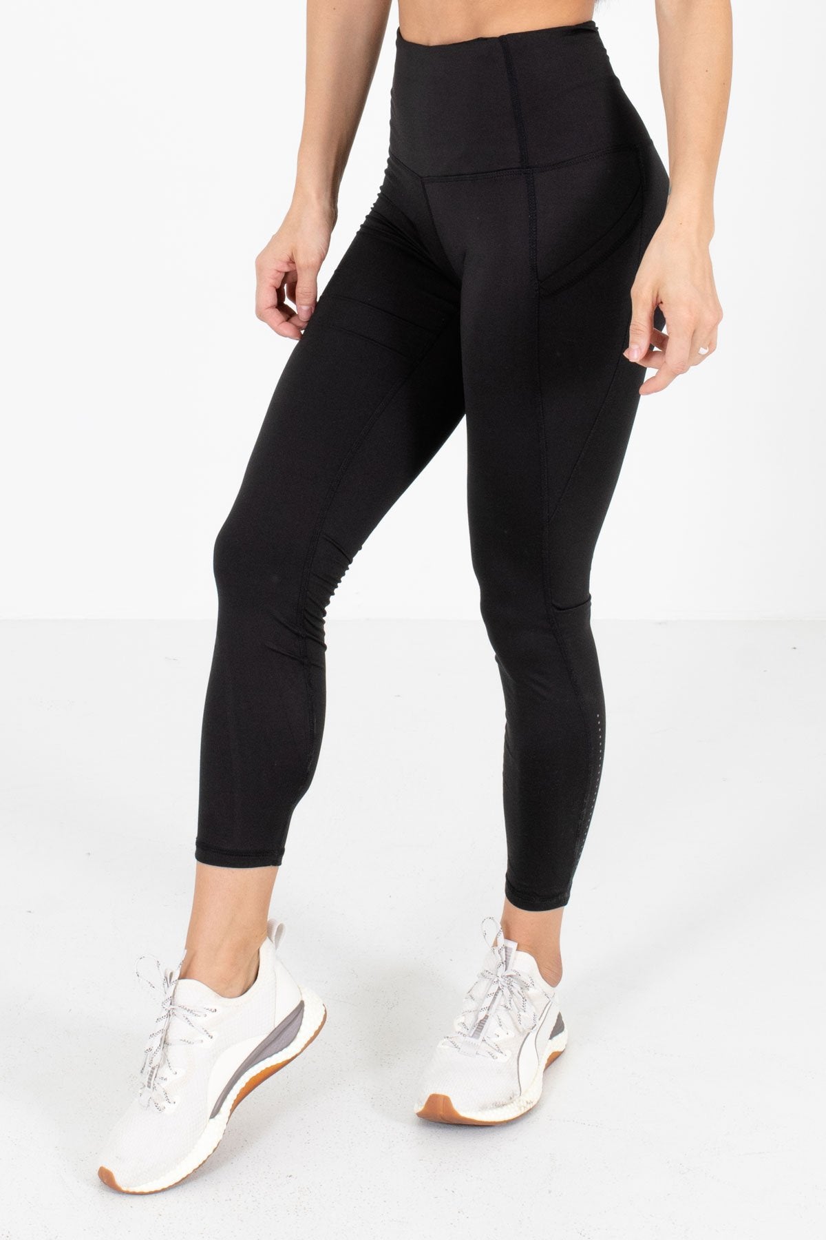 Black High Waisted Style Boutique Active Leggings for Women