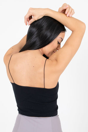 Women’s Black Round Neckline Boutique Active Tank Top