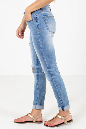 Women's Blue Cute and Comfortable Boutique Jeans with Pockets