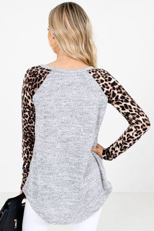 Gray High-Quality Super Soft Material Boutique Tops for Women